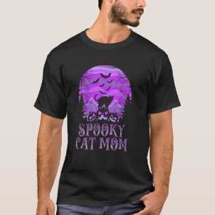 Camiseta Gatinho da Mãe Gata Assustadora, Abóboras e Pôr do