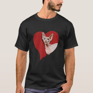 Camiseta Gatinho De Amor Coração Para Animais E Gato Bonito