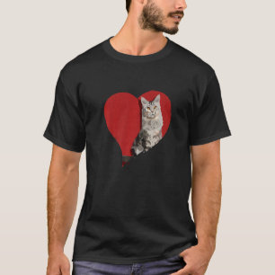 Camiseta Gatinho De Amor Coração Para Gato Animal E Gato Ge
