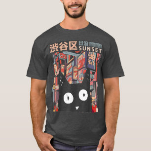 Camiseta Gatinho de anime alternativo Gatinho Neko Japão Ma