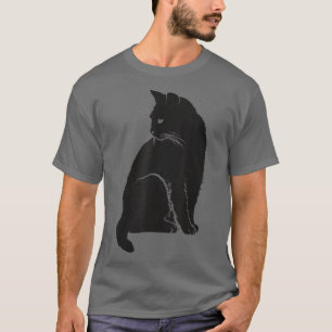 Camiseta Gatinho de Arte Felina, Proprietário de Gatos Negr