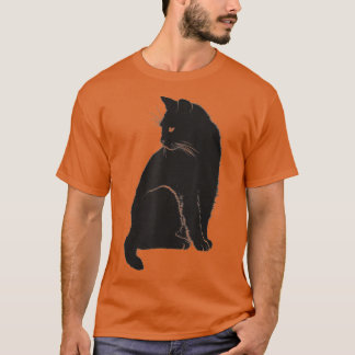 Camiseta Gatinho de Arte Felina, Proprietário de Gatos Negr