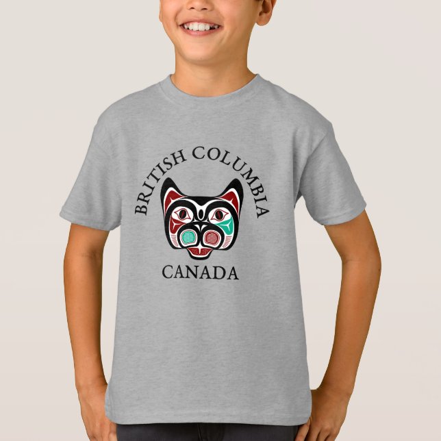 Camiseta Gatinho de Arte Negra Negra Negra Nativa (Frente)