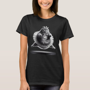 Camiseta Gatinho de Ballet Gordinho Engraçado Vestindo Tutu