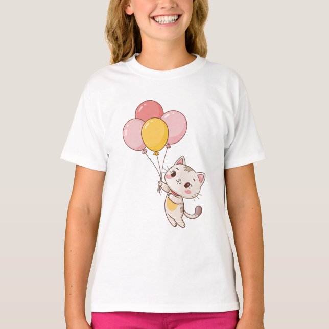 Camiseta Gatinho de Balões Joy Tee (Frente)