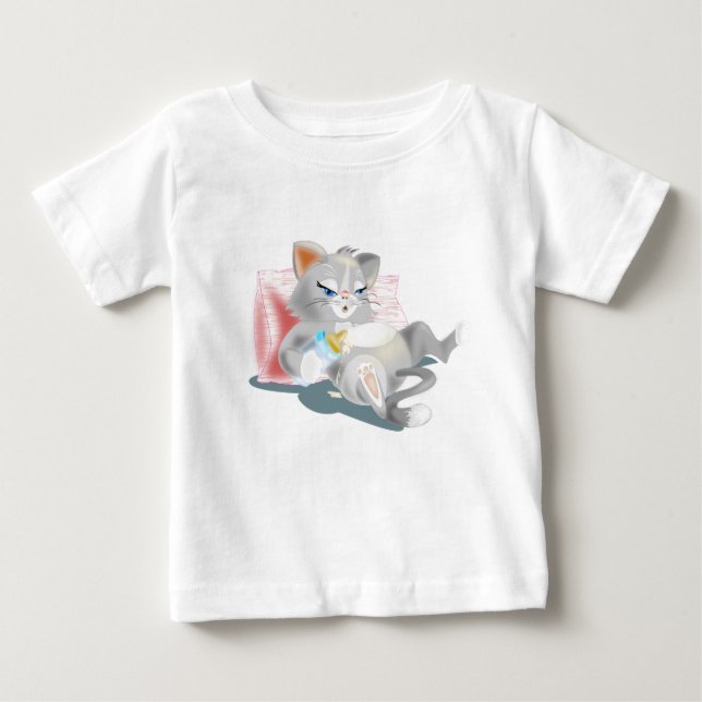Camiseta Gatinho De Bebê (Frente)