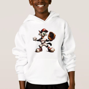 Camiseta Gatinho De Beisebol Enrola Para Cima