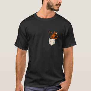 Camiseta Gatinho de Bolso Engraçado
