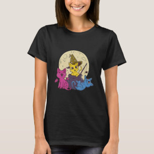 Camiseta Gatinho de Bruxas LGBT Gato de Halloween Pansexual