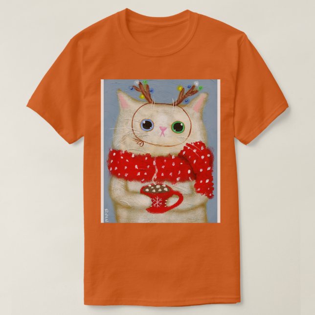 Camiseta Gatinho de cacau quente (Frente do Design)
