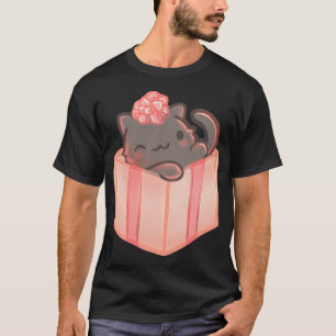 Camiseta Gatinho de caixa-presente