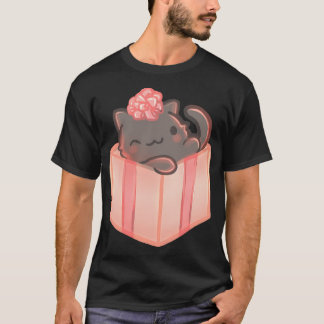 Camiseta Gatinho de caixa-presente