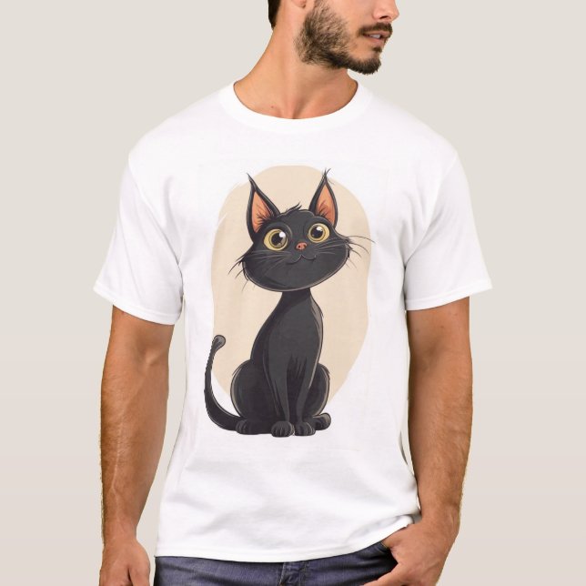 Camiseta Gatinho de desenho (Frente)