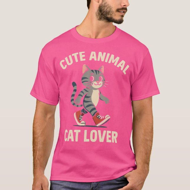 Camiseta Gatinho de desenho adaptável em tênis (Frente)