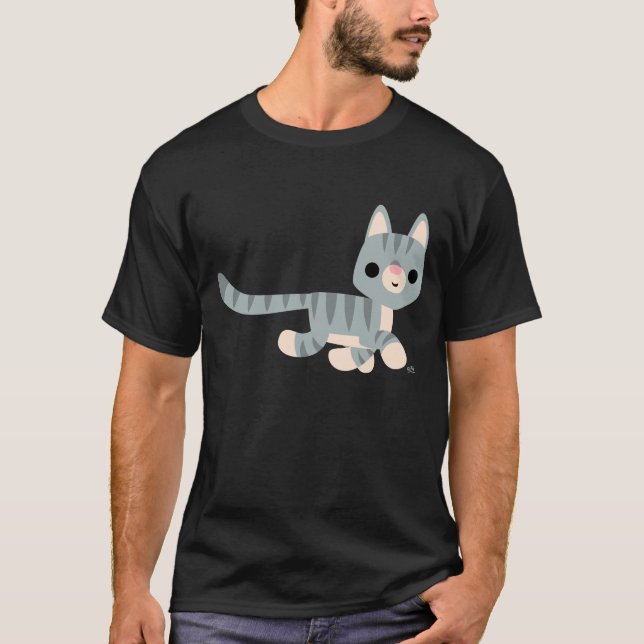 Camiseta Gatinho de Desenho Fofo (Frente)
