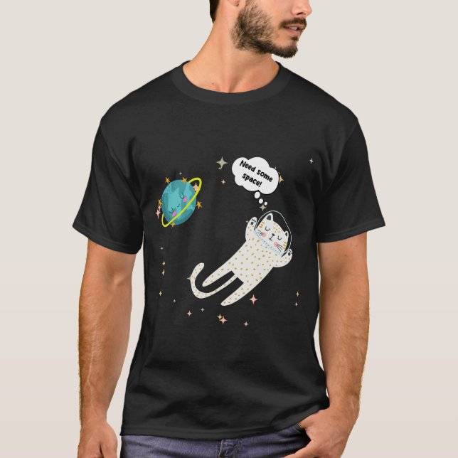 Camiseta Gatinho de espaço (Frente)