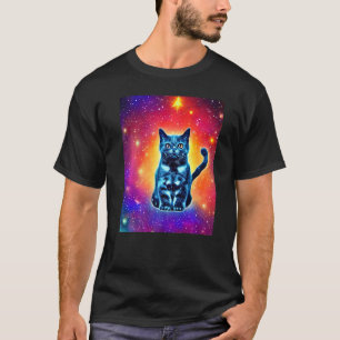 Camiseta Gatinho De Gatinho De Gato Espacial No Estilo De G