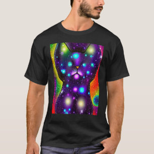 Camiseta Gatinho De Gatinho De Gato Espacial No Estilo De G