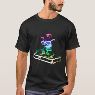 Camiseta Gatinho de Gato Arco-Íris Dj