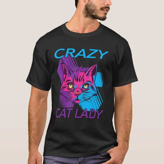 Camiseta Gatinho de Gato Louco Mãe Kitten (Frente)