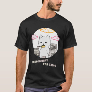 Camiseta Gatinho de Gato Monstro Japonês Anime Pun Taco Lo