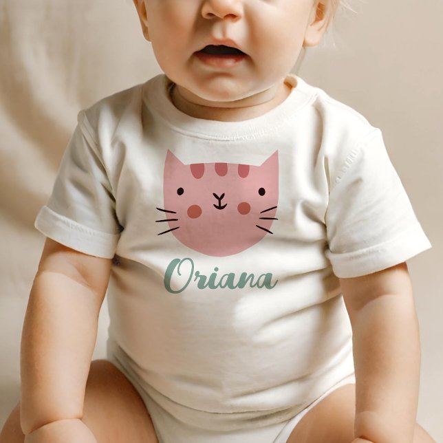 Camiseta Gatinho de gato rosa (Criador carregado)