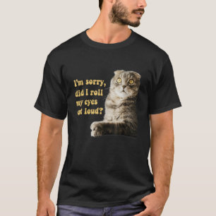 Camiseta Gatinho De Gato Sarcástico Eu Espalhei Meus Olhos