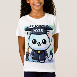 Camiseta Gatinho de Graduação Elegante