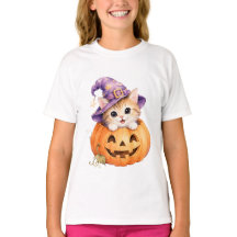 Gatinho de Halloween em Abóbora Jack O Lantern Men