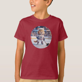 Camiseta Gatinho de hóquei (cor completa) - Beneficia organ