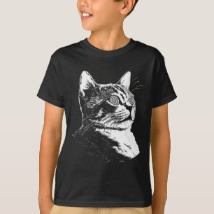 Camiseta Gatinho de Ilusão de Cachorro Psicodélico do Edm T