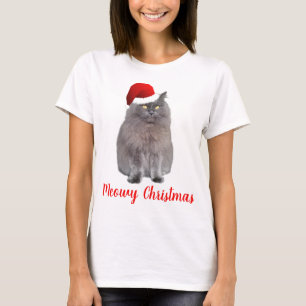 Camiseta Gatinho de Natal
