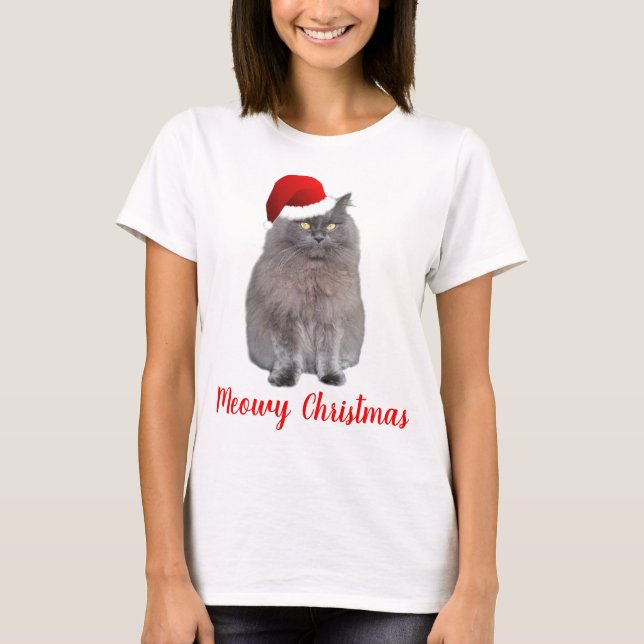 Camiseta Gatinho de Natal (Frente)