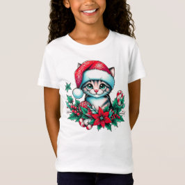 Camiseta Gatinho de Natal