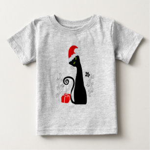 Camiseta Gatinho de Natal moderno