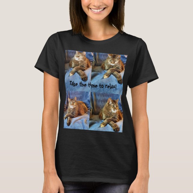 CAMISETA GATINHO DE PENSAMENTO PROFUNDO (Frente)