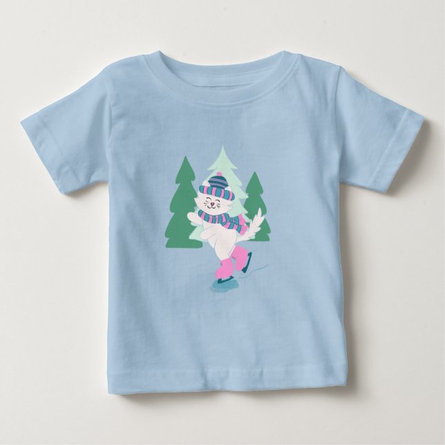 Camiseta Gatinho de Snowy Day (Frente)