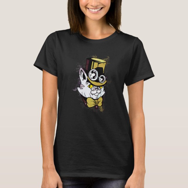 Camiseta Gatinho de Steampunk com respingo de água (Frente)