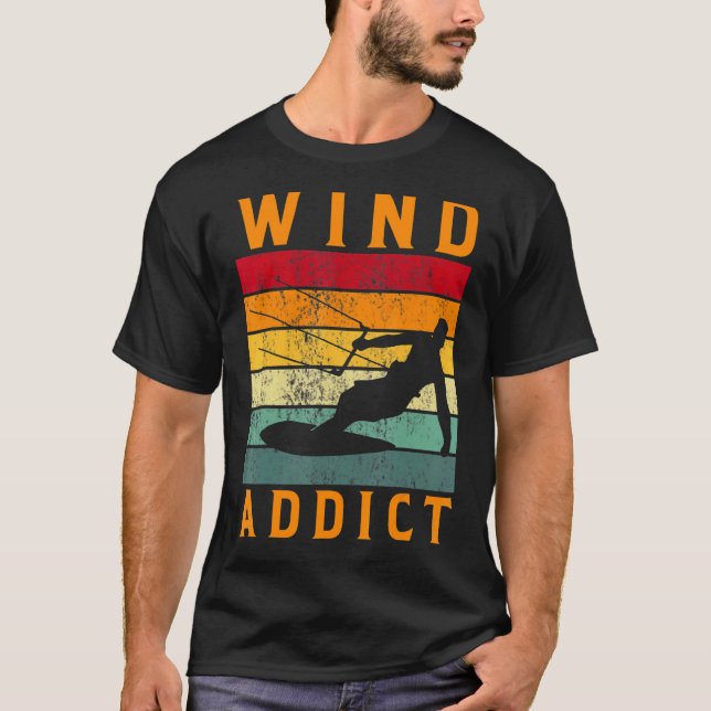 Camiseta Gatinho de surfe do Wind Addict Kite Surfing (Frente)