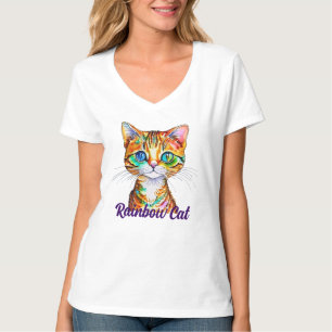 Camiseta Gatinho de Tabby Mais Colorida do Que Nunca