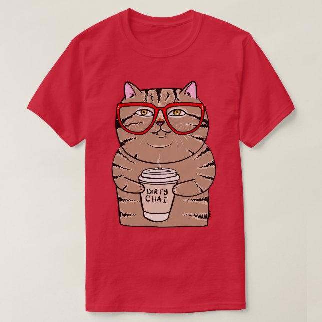 Camiseta Gatinho Dirty Chai (Frente do Design)