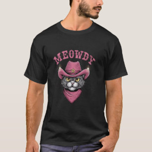 Camiseta Gatinho Divertido Gato Caubói Ocidental Cumpriment