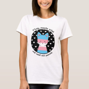 Camiseta Gatinho do apoio do Transgender