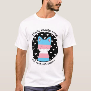Camiseta Gatinho do apoio do Transgender