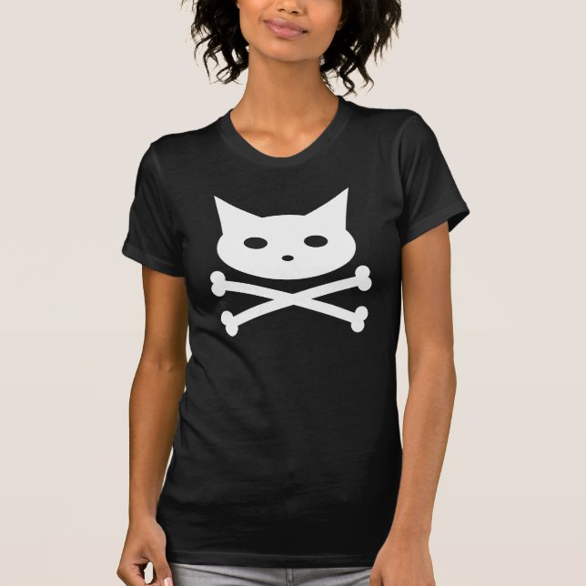 Camiseta Gatinho do crânio (Frente)