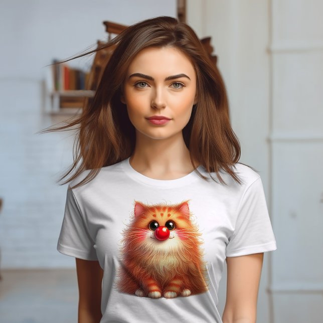 Camiseta Gatinho do Dia da Nariz Vermelho (Criador carregado)