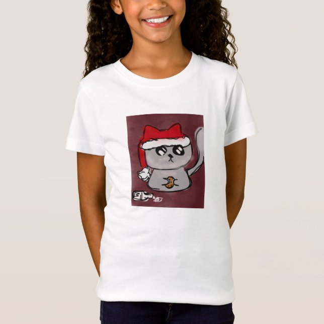 Camiseta Gatinho do papai noel (Frente)
