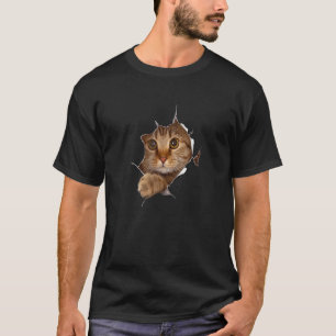 Camiseta Gatinho Doce Torto Roupa Engraçado Gato Frio Propr