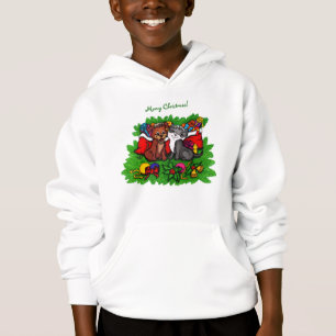 Camiseta Gatinho e Copo, XMas Feliz