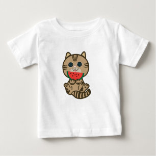 Camiseta gatinho e melancia